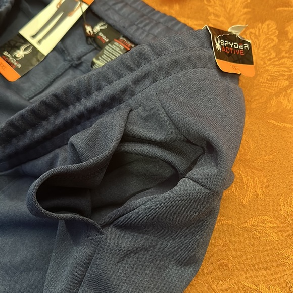 Men’s spyder active jogger, three pockets drawstring size XXL navy blue NWT - Picture 4 of 7
